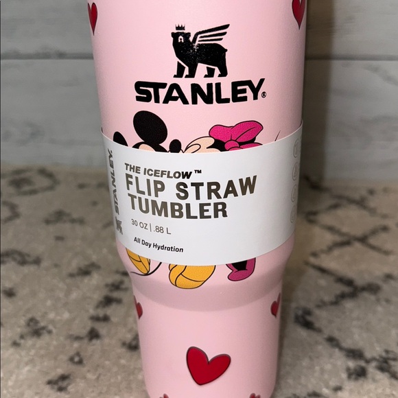 NWT 30oz Stanley Pink Tumbler with Minnie & Mickey Mouse Design - Picture 3 of 7